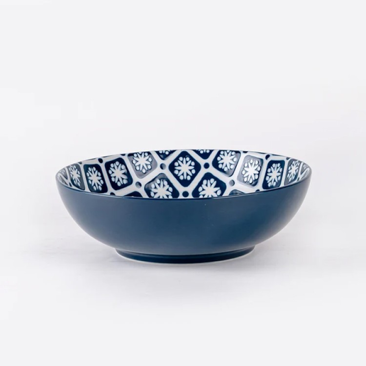 Cinnaflower Indigo 21 Pc Dinner Set