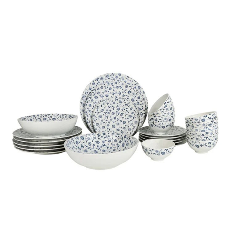 Noey Blue 21 Pc Dinner Set