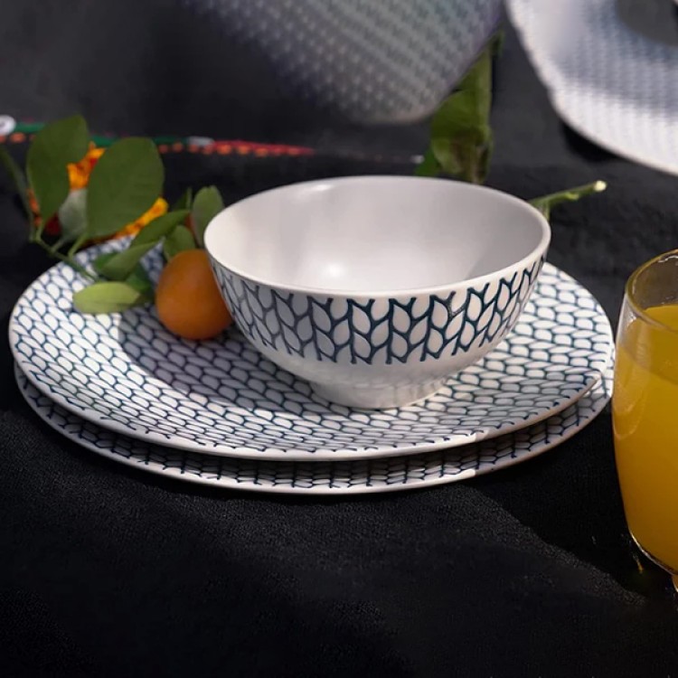 Blue Dew 21 Pc Dinner Set