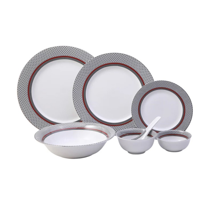 Burgundy 21 Pc  Dinner Set