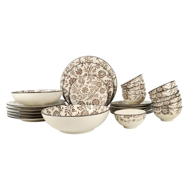 Sulur Grey 21 Pc Dinner Set