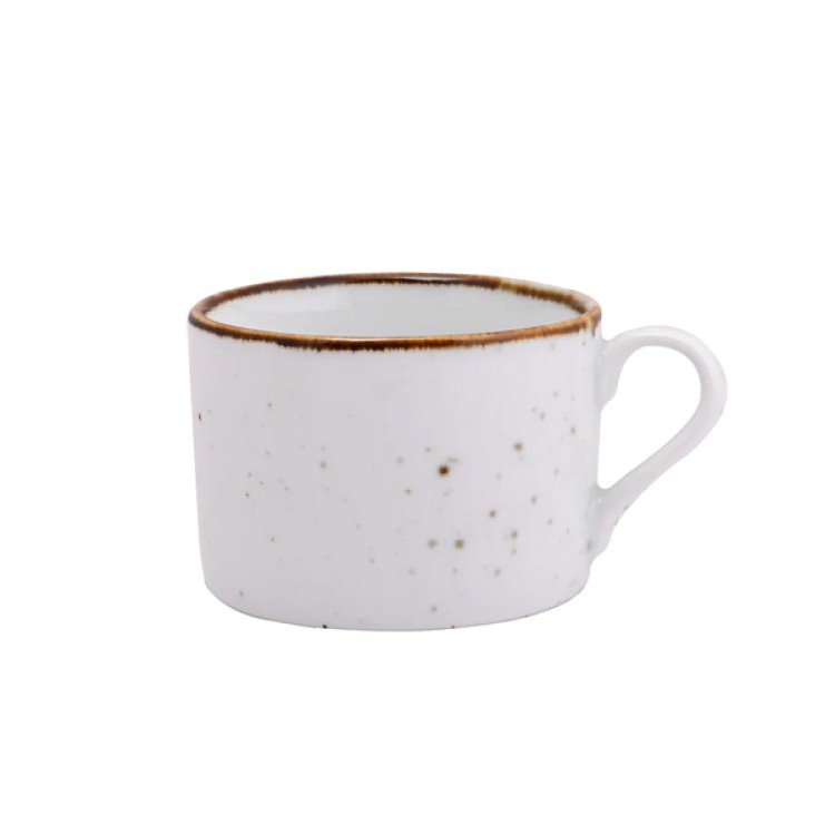 White sparkle 12 Pc Cup and Saucer Set Ap 101