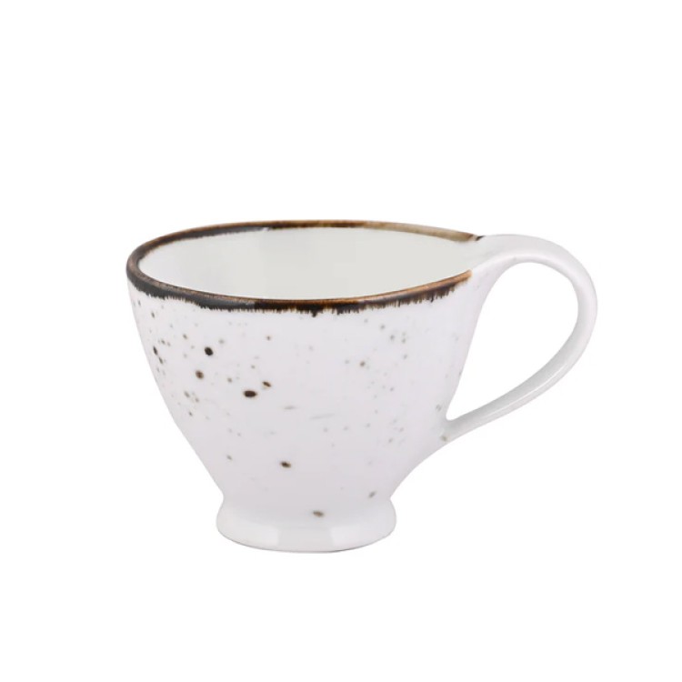 White Sparkle 12 Pc Cup and Saucer Set Ap 119