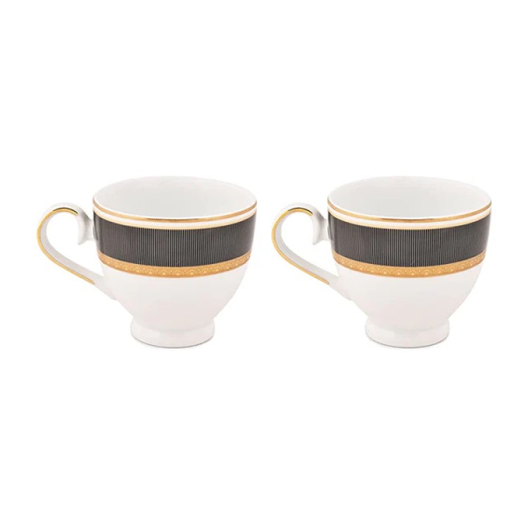 Black Velvet Cups & Saucer Set For 6