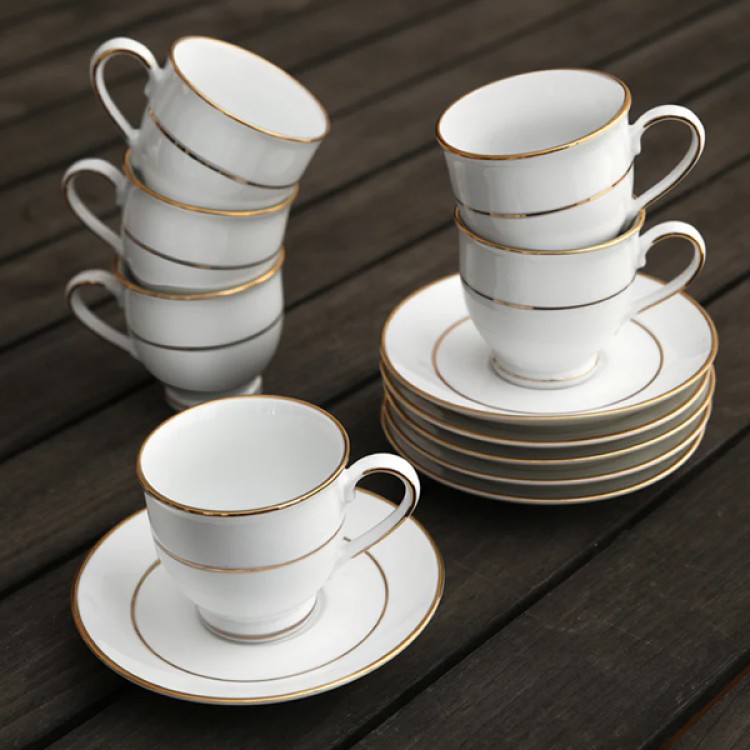 Hpc12 2MM GL (16226) 12 PC Cup and Saucer Set