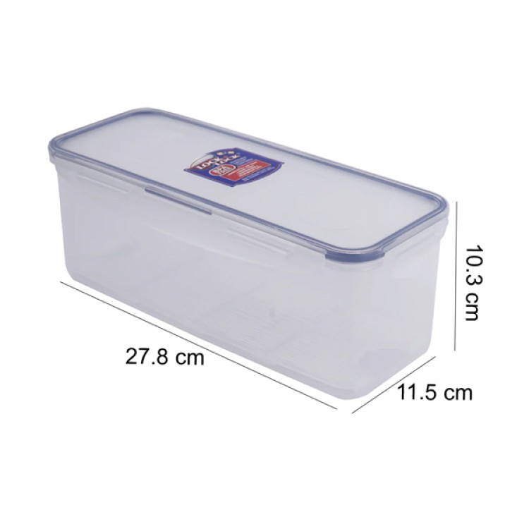 LocknLock Classics Medium Flat Oblong Food Container with Leak Proof Locking Lid and Tray