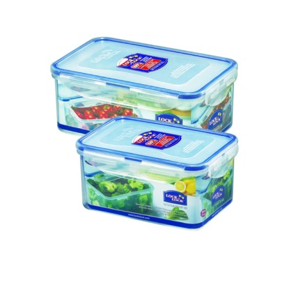 LocknLock Plastic Refrigerator Airtight Container Set 1.1LTR 1.4LTR