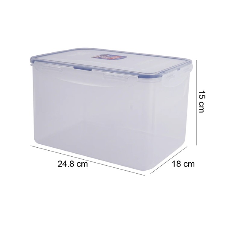LocknLock Classics Rectangular Plastic Airtight Food Storage Container 4.5 Liter