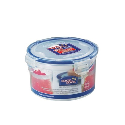 LocknLock Classics Extra Large Round Food Container with Leak Proof Locking Lid Clear