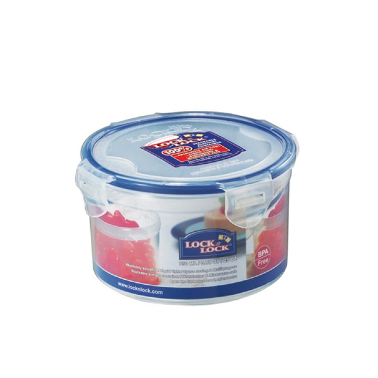 LocknLock Classics Extra Large Round Food Container with Leak Proof Locking Lid Clear