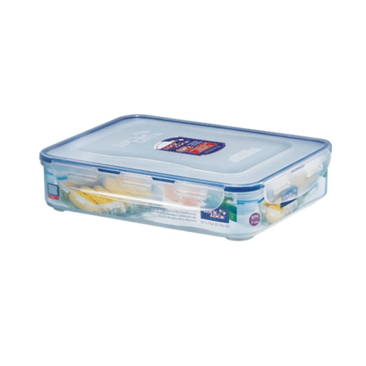LocknLock Classic Large Semi-tall Rectangular Flat Food Container with Tray
