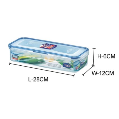 LocknLock Classics Small Flat Oblong Food Container with Leak Proof Locking Lid and Tray