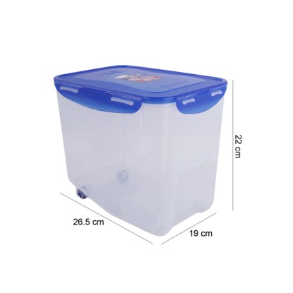 LocknLock Classics Tall Rectangular Plastic Airtight Rice Storage Container 5 Kg