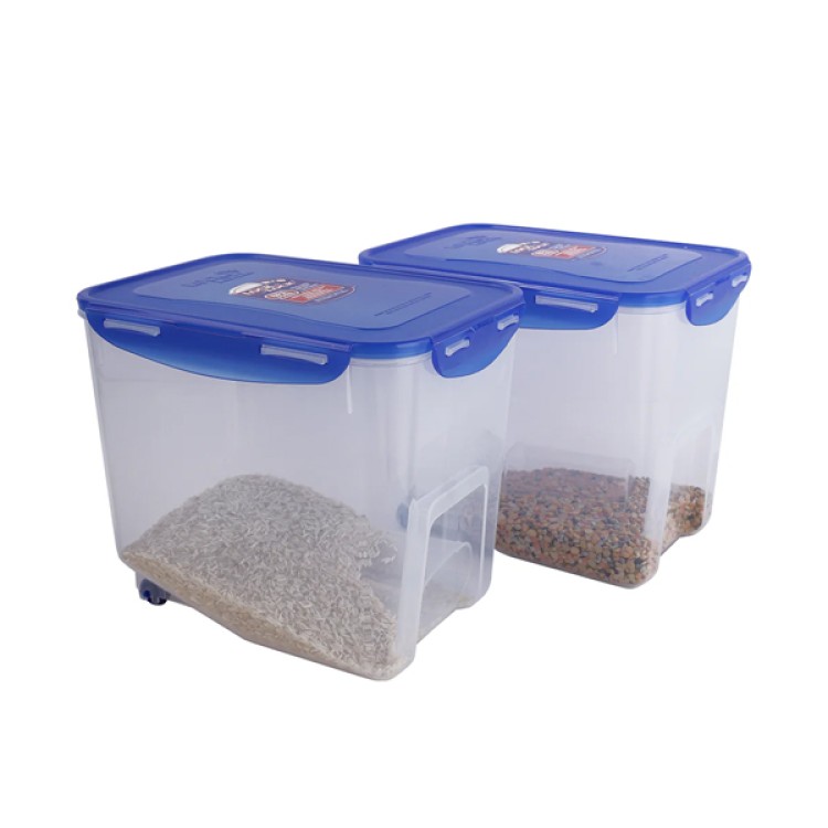 LocknLock Classics Tall Rectangular Plastic Airtight Rice Storage Container 5 Kg